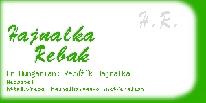 hajnalka rebak business card